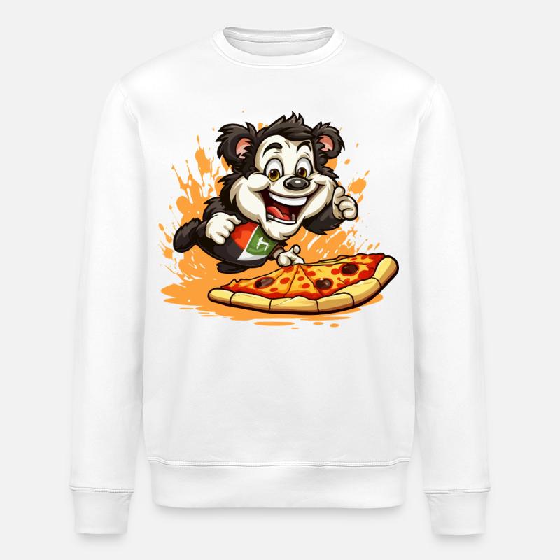 Pizza Panda Sprint - Sweat bio ROLLER Stanley/Stella Unisexe - blanc