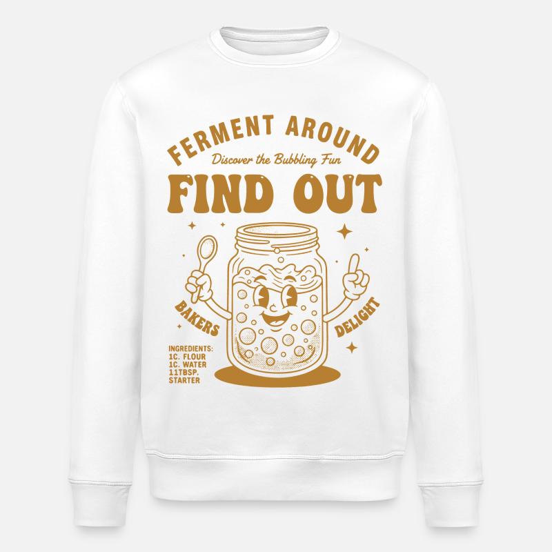 Sourdough Bread Baking Baker Sourdough Starter - Stanley/Stella ROLLER Unisex Organic Sweatshirt - white