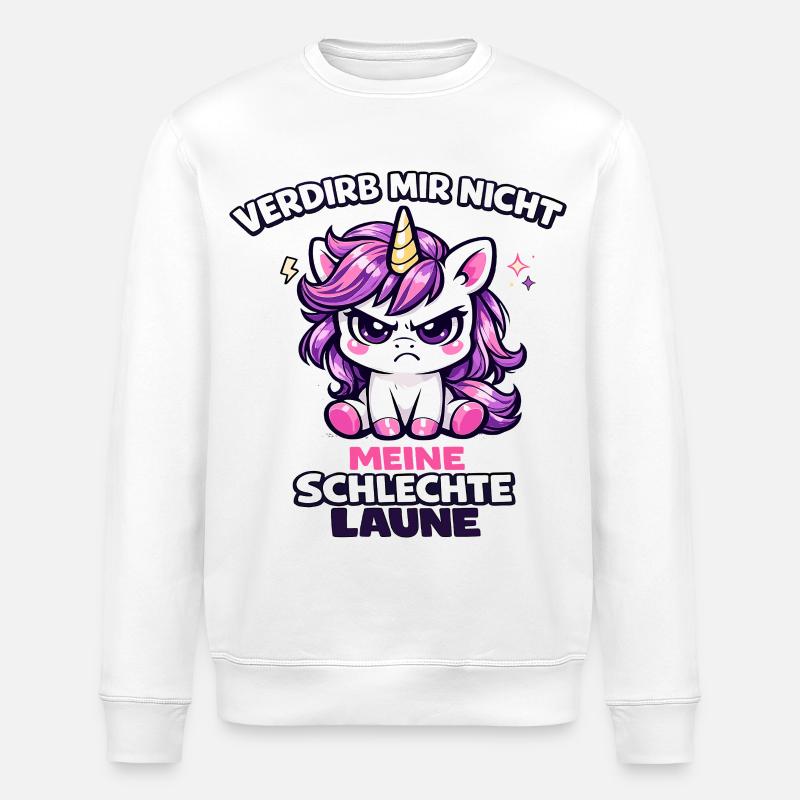 Verdirb mir nicht meine schlechte Laune - Stanley/Stella Unisex Bio-Sweatshirt ROLLER - Weiß