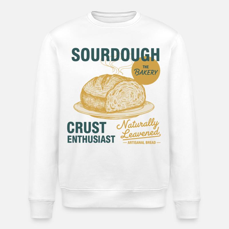Sourdough Crust Enthusiast Bread Baking Baker - Stanley/Stella ROLLER Unisex Organic Sweatshirt - white