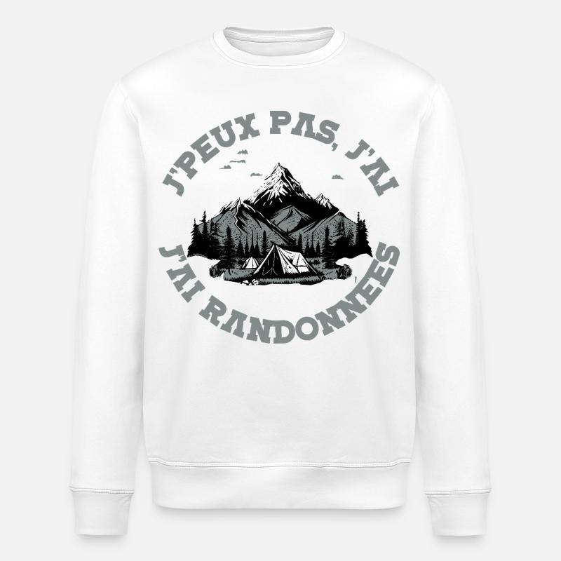 Night Mountain & Camping - Stanley/Stella ROLLER Unisex Organic Sweatshirt - white