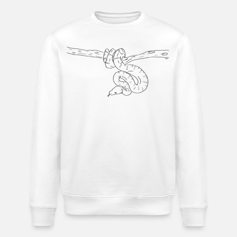Snake (noir et blanc) - Sweat bio ROLLER Stanley/Stella Unisexe - blanc