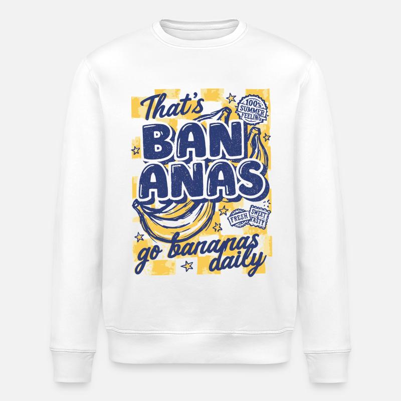 That's Bananas Sommer Design - Stanley/Stella Unisex Bio-Sweatshirt ROLLER - Weiß