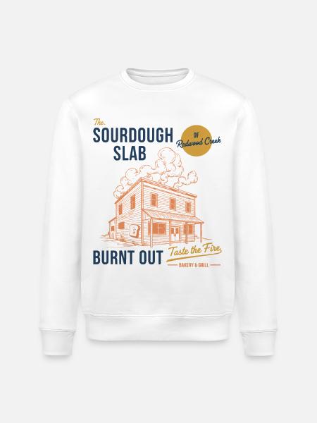 Sauerteigbrot-Backer Die Sauerteigplatte - Stanley/Stella Unisex Bio-Sweatshirt ROLLER - Weiß