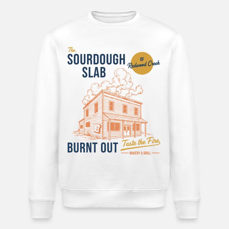 Sauerteigbrot-Backer Die Sauerteigplatte - Stanley/Stella Unisex Bio-Sweatshirt ROLLER - Weiß