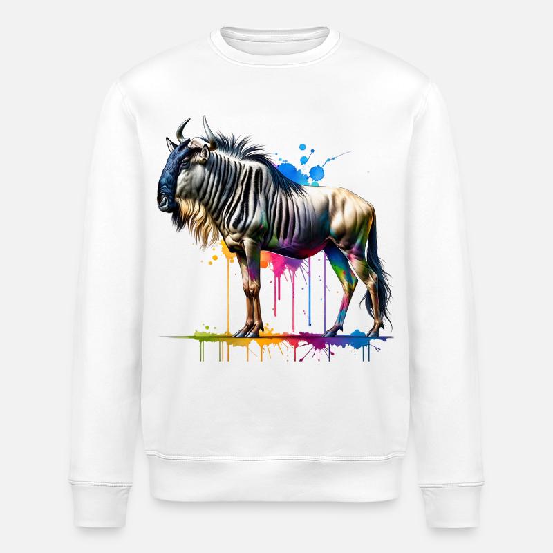 Gnu Geschenk - Stanley/Stella Unisex Bio-Sweatshirt ROLLER - Weiß