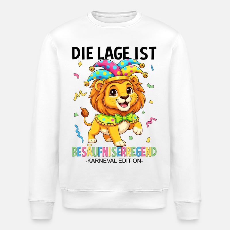 Die Lage Ist Besäufniserregend Karneval Edition - Stanley/Stella Unisex Bio-Sweatshirt ROLLER - Weiß