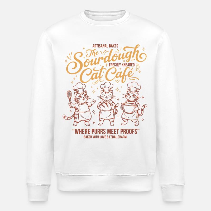 Sourdough Bread Baking Baker Sourdough Starter - Stanley/Stella ROLLER Unisex Organic Sweatshirt - white