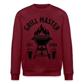 GRILL MASTER EST 2024 Grillmeister - Stanley/Stella Unisex Bio-Sweatshirt ROLLER - Weiß - Vorne - Nik (191cm)