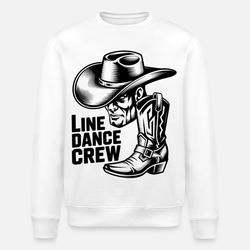 Line Dance Crew - Stanley/Stella Unisex Bio-Sweatshirt ROLLER - Weiß