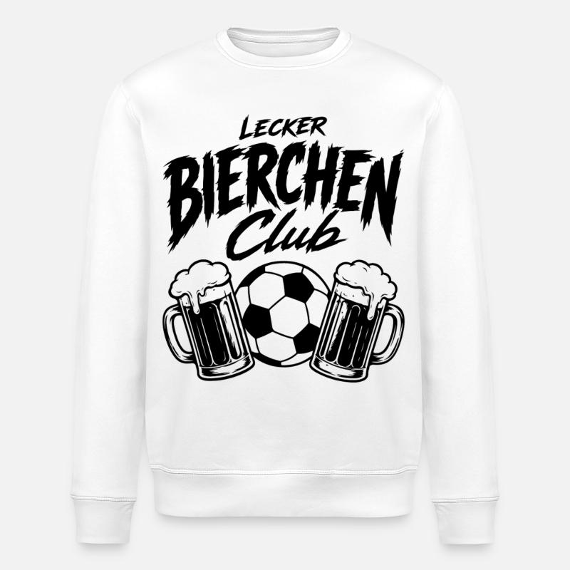 Lecker Bierchen Club Fußball Edition - Stanley/Stella Unisex Bio-Sweatshirt ROLLER - Weiß