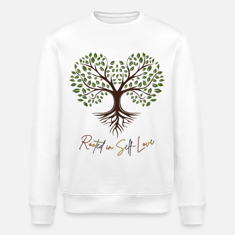 Root Power: Self-Love Tree - Stanley/Stella ROLLER Unisex Organic Sweatshirt - white
