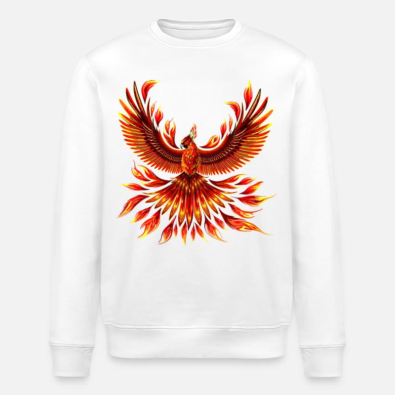 Oiseau de Feu Phénix - Sweat bio ROLLER Stanley/Stella Unisexe - blanc