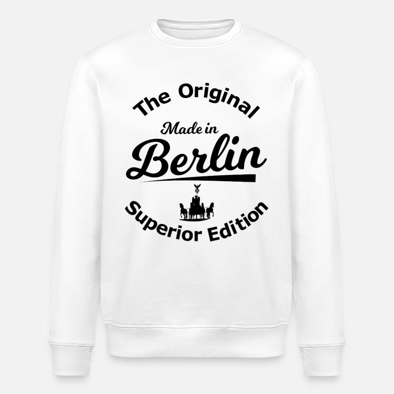 At home in Berlin - Stanley/Stella ROLLER Unisex Organic Sweatshirt - white