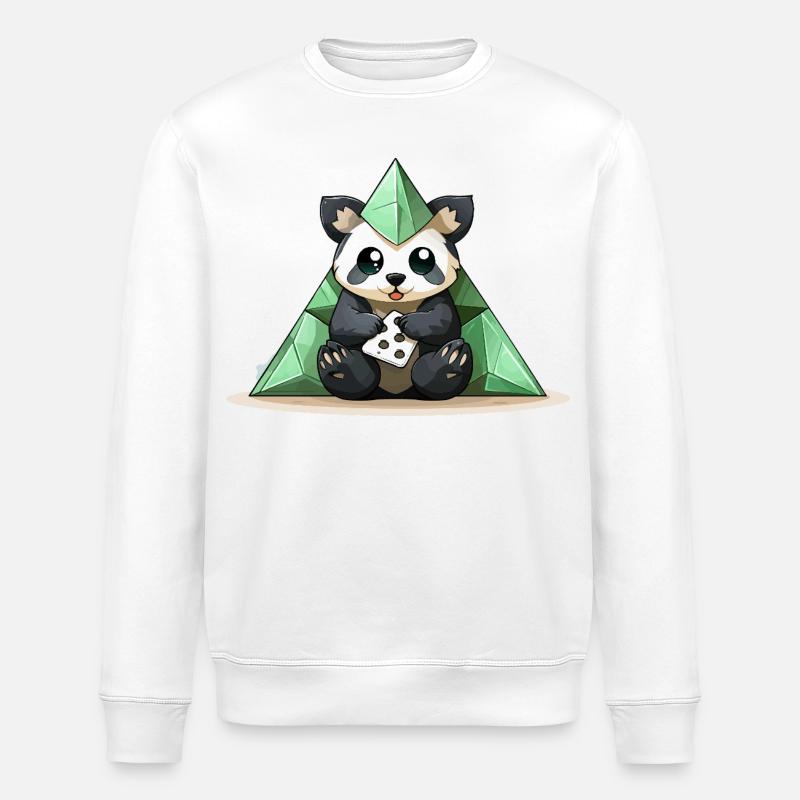 Pyramide de Cristal de Panda - Sweat bio ROLLER Stanley/Stella Unisexe - blanc