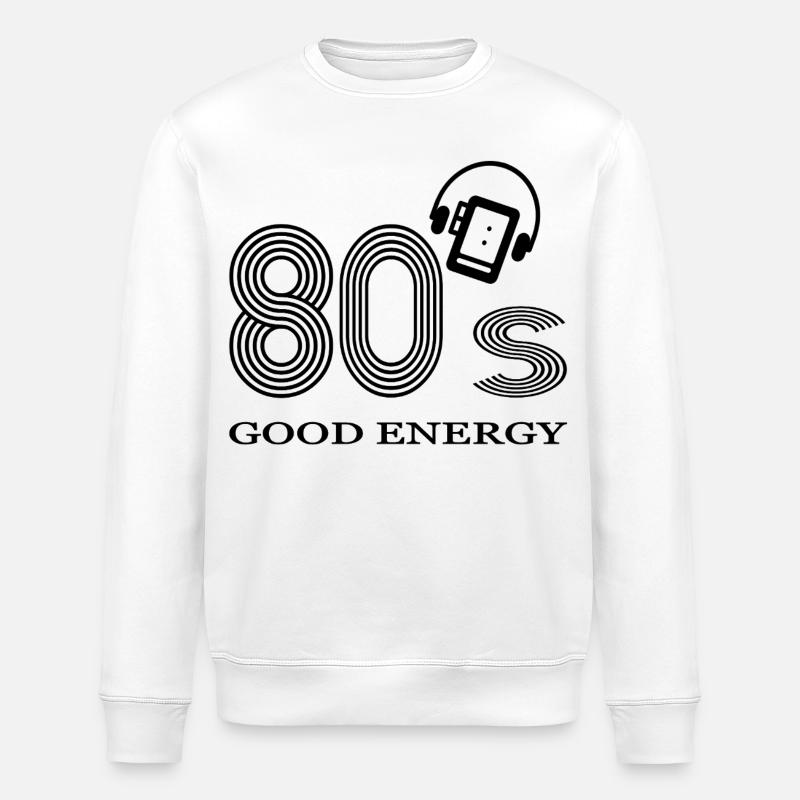 80's - Stanley/Stella ROLLER Unisex Organic Sweatshirt - white