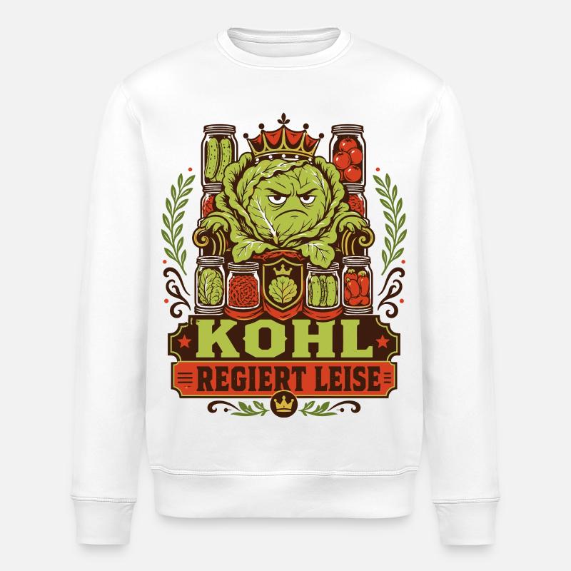 Kohl règne discrètement - Sweat bio ROLLER Stanley/Stella Unisexe - blanc
