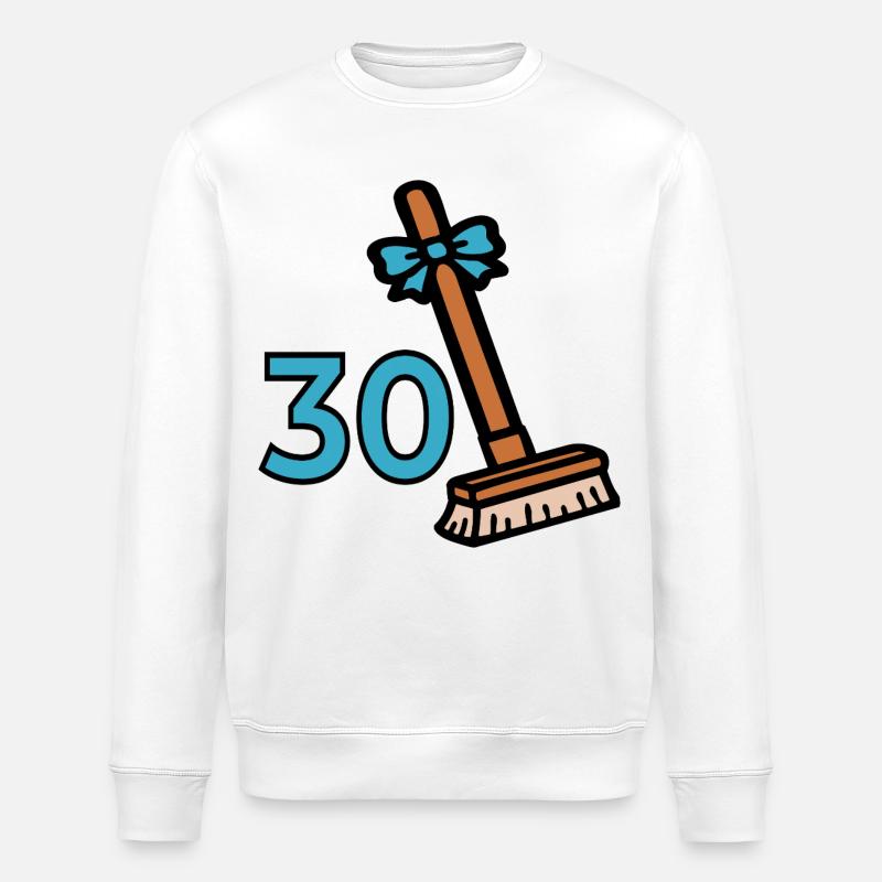 30e anniversaire de Broom - Sweat bio ROLLER Stanley/Stella Unisexe - blanc