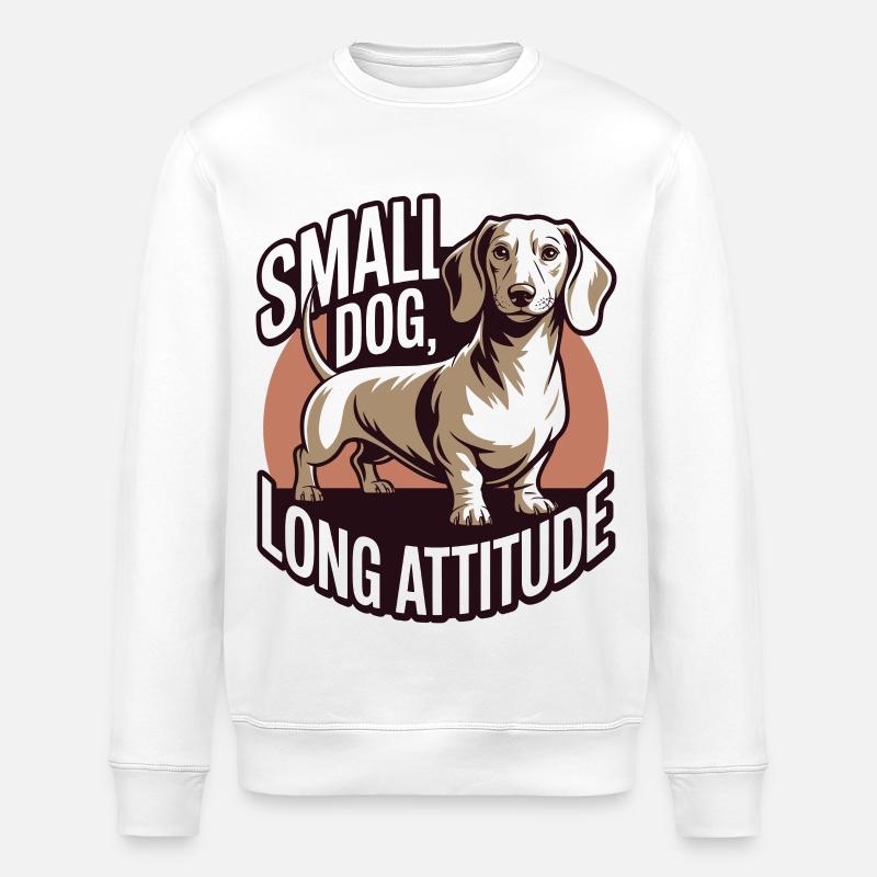 Dackel Attitüde - Stanley/Stella Unisex Bio-Sweatshirt ROLLER - Weiß