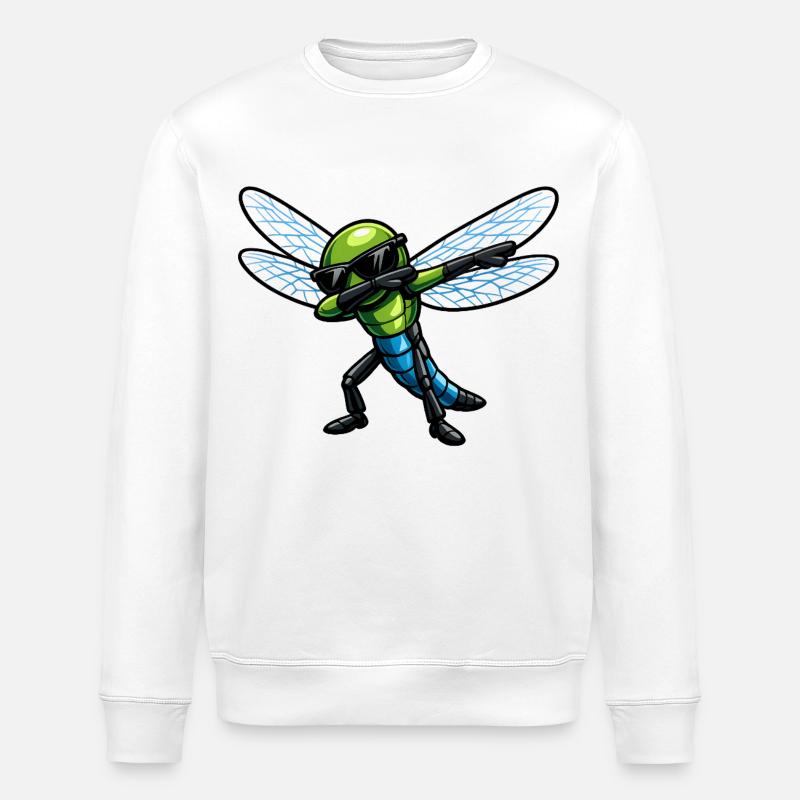 Dab de la Libellule - Sweat bio ROLLER Stanley/Stella Unisexe - blanc