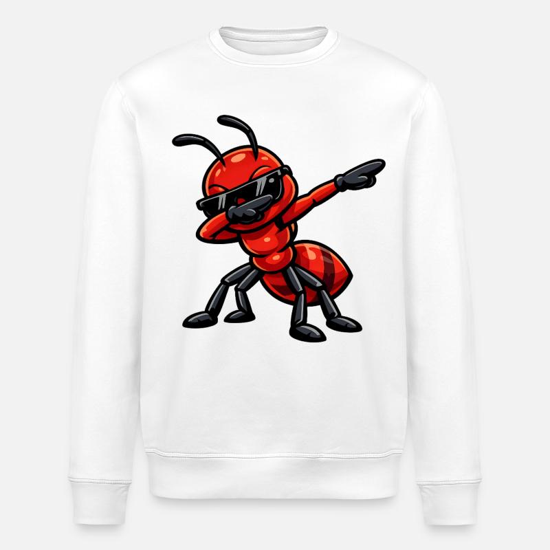 Dabbing Ameise - Stanley/Stella Unisex Bio-Sweatshirt ROLLER - Weiß