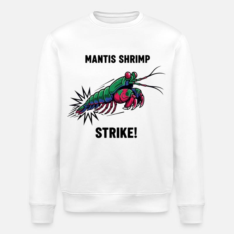 Crevette Mante Strike Mantis-Garnele - Stanley/Stella Unisex Bio-Sweatshirt ROLLER - Weiß