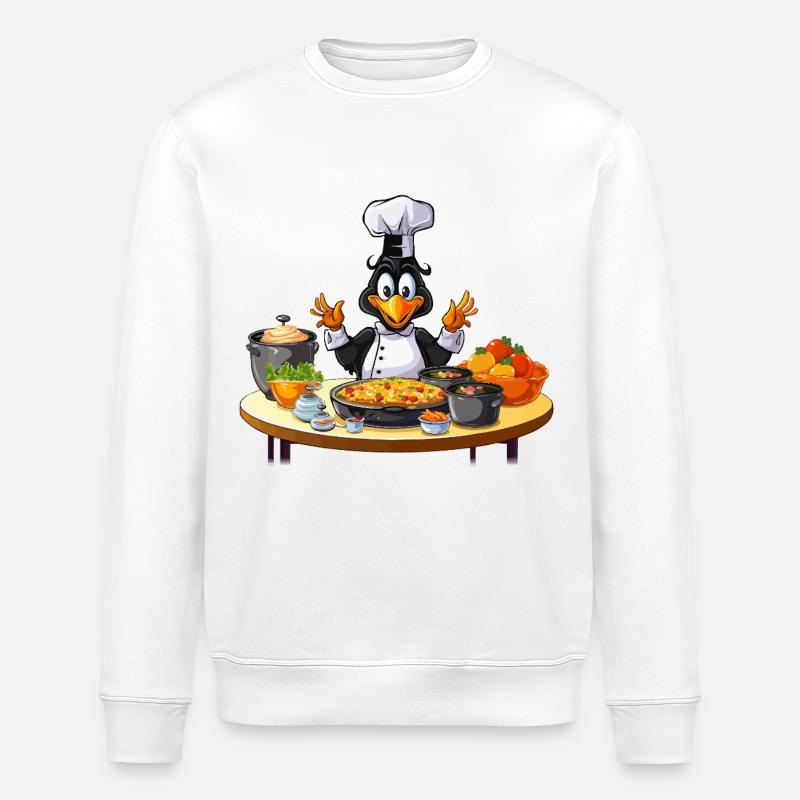 Kitchen Duck Chef Design - Sweat bio ROLLER Stanley/Stella Unisexe - blanc