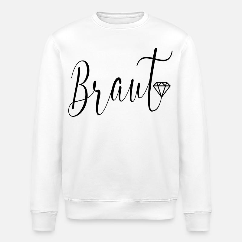Wedding Diamonds Bridal - Stanley/Stella ROLLER Unisex Organic Sweatshirt - white