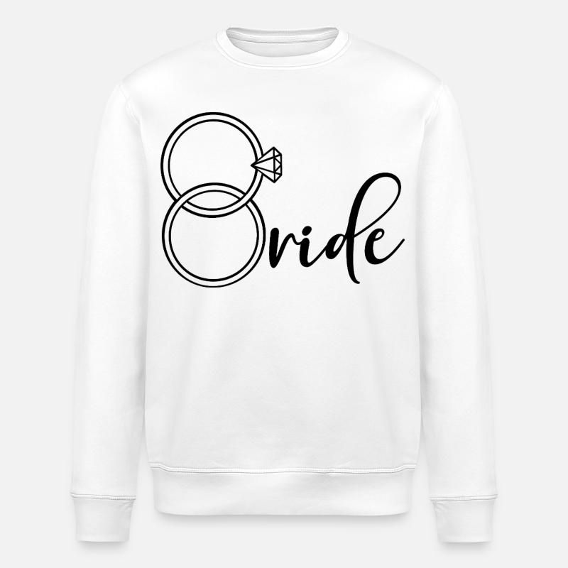 Verlobungsring-Braut - Stanley/Stella Unisex Bio-Sweatshirt ROLLER - Weiß