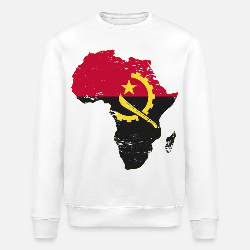 Drapeau de l’Angola Afrique - Sweat bio ROLLER Stanley/Stella Unisexe - blanc