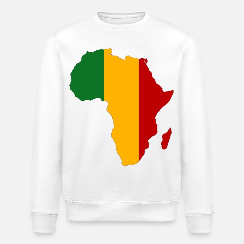 Mali Drapeau Afrique - Sweat bio ROLLER Stanley/Stella Unisexe - blanc