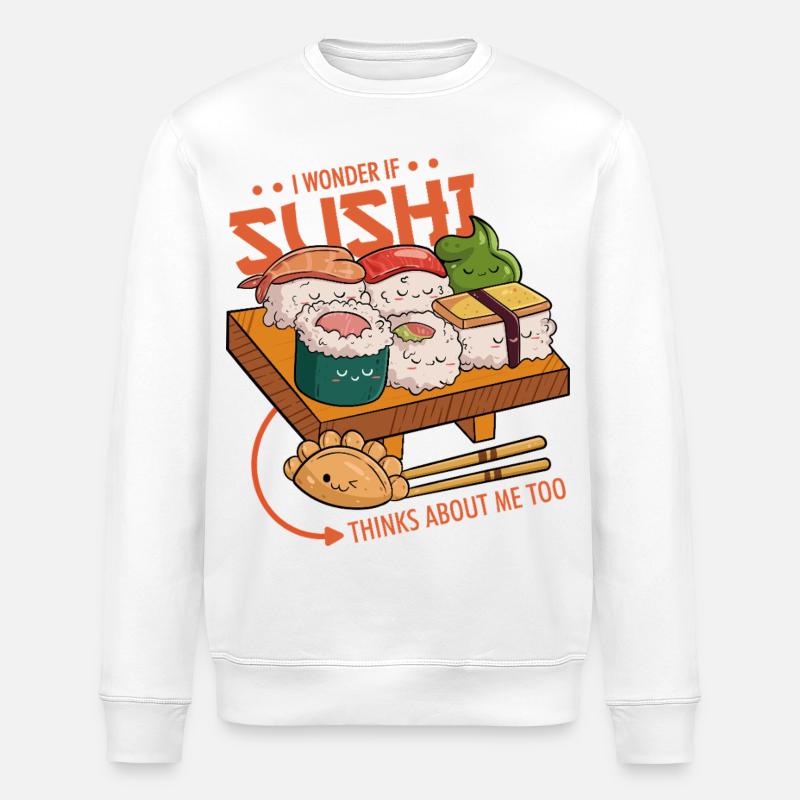 Sushi-Freunde - Stanley/Stella Unisex Bio-Sweatshirt ROLLER - Weiß
