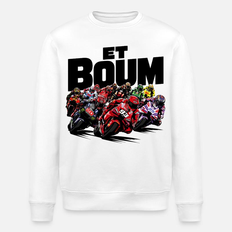 ET BOUM - Sweat bio ROLLER Stanley/Stella Unisexe - blanc