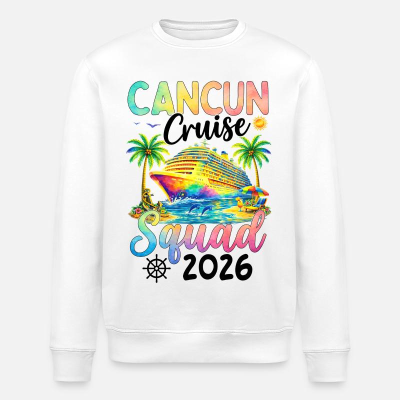 Cancun Cruise Squad 2026 - Stanley/Stella ROLLER Unisex Organic Sweatshirt - white