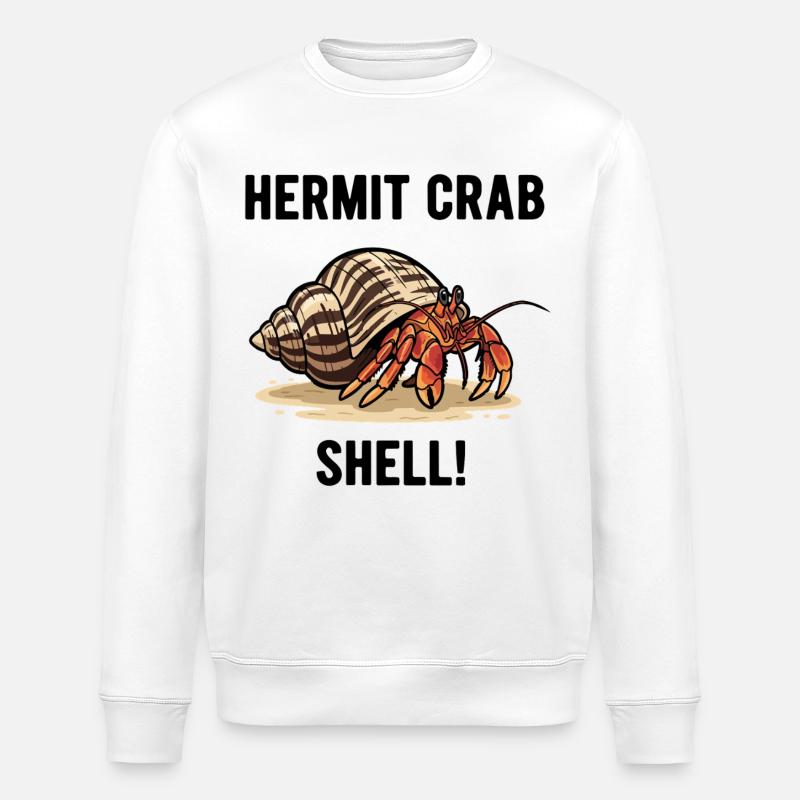 Bernard-l'ermite Shell Hermit Crab - Sweat bio ROLLER Stanley/Stella Unisexe - blanc