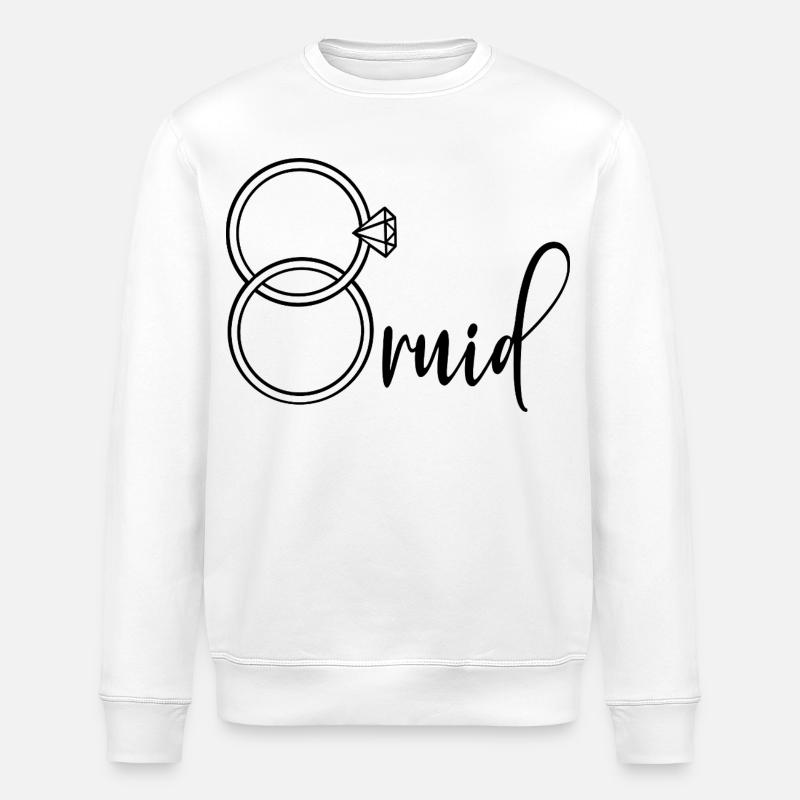 Bagues de fiançailles pour mariée - Sweat bio ROLLER Stanley/Stella Unisexe - blanc