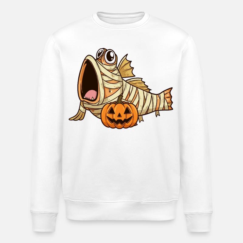 Halloween Mudskipper - Stanley/Stella ROLLER Unisex Organic Sweatshirt - white