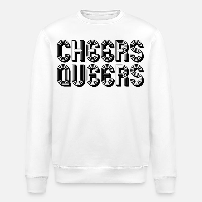 Cheers Queers LGBTQ queer - Stanley/Stella ROLLER Unisex Organic Sweatshirt - white