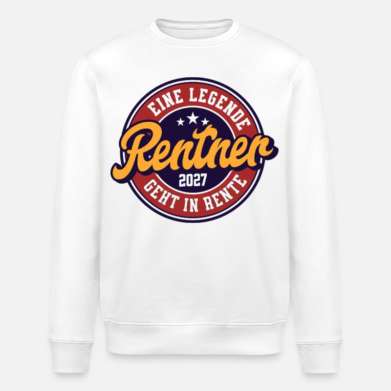 Rentner 2027 - Stanley/Stella Unisex Bio-Sweatshirt ROLLER - Weiß