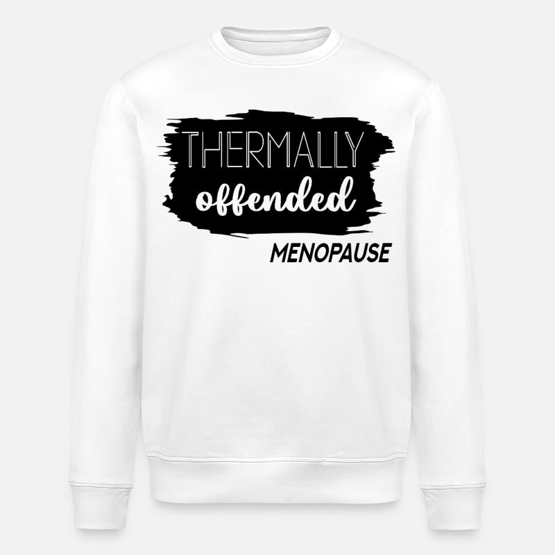 hot flashes menopause - Stanley/Stella ROLLER Unisex Organic Sweatshirt - white