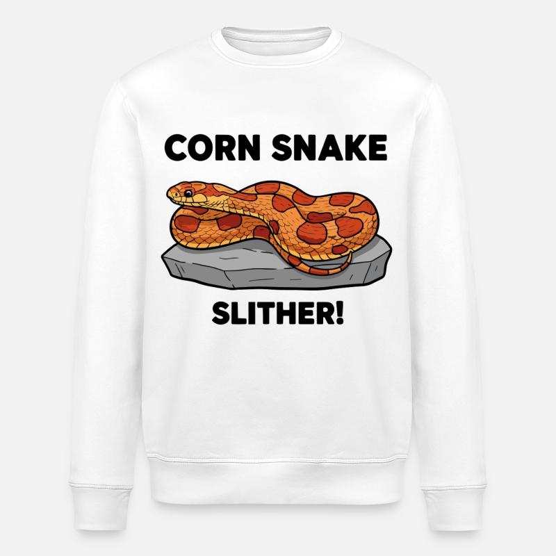 Kornschlangen-Schlängelstein - Stanley/Stella Unisex Bio-Sweatshirt ROLLER - Weiß