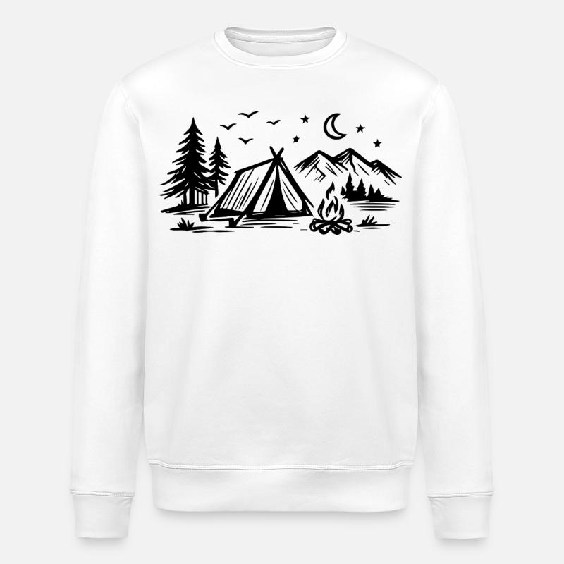 Tente de camping - Sweat bio ROLLER Stanley/Stella Unisexe - blanc