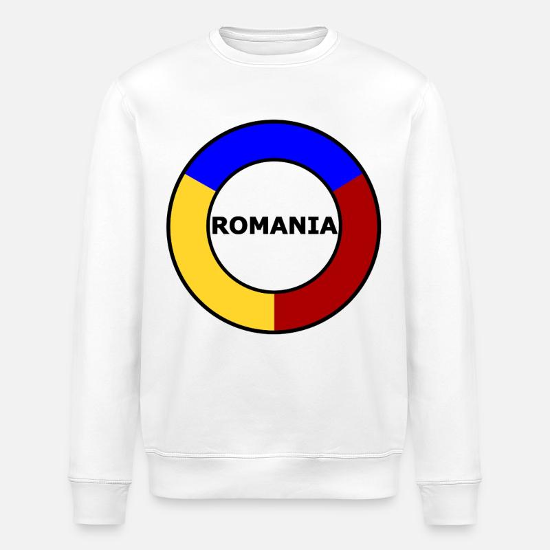 Colour Circle Ring Primary Colours - Stanley/Stella ROLLER Unisex Organic Sweatshirt - white