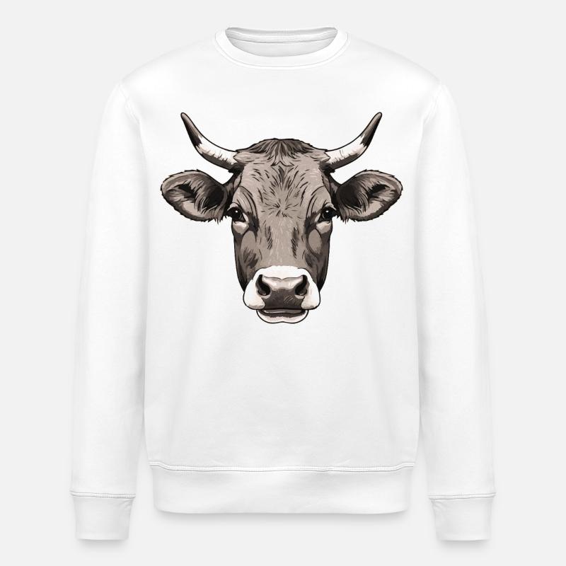 Kuh - Stanley/Stella Unisex Bio-Sweatshirt ROLLER - Weiß