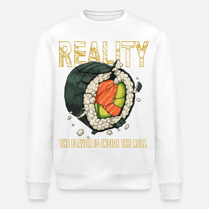 Sushi Roll Reality Innerer Geschmack - Stanley/Stella Unisex Bio-Sweatshirt ROLLER - Weiß