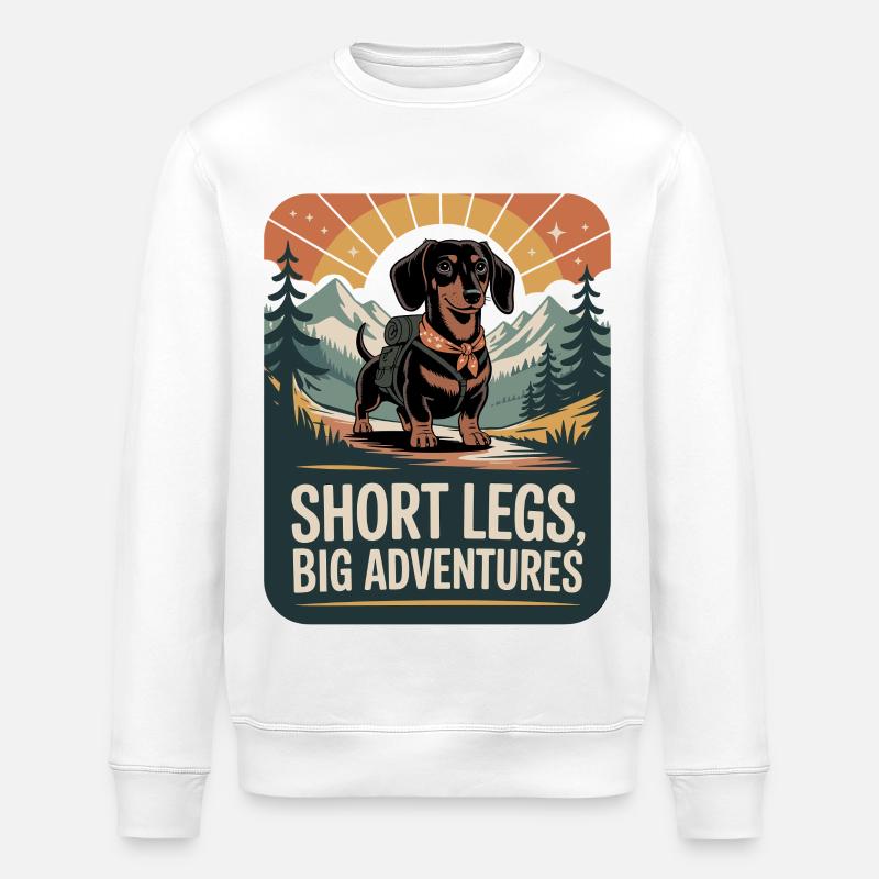Teckel d’aventure - Sweat bio ROLLER Stanley/Stella Unisexe - blanc