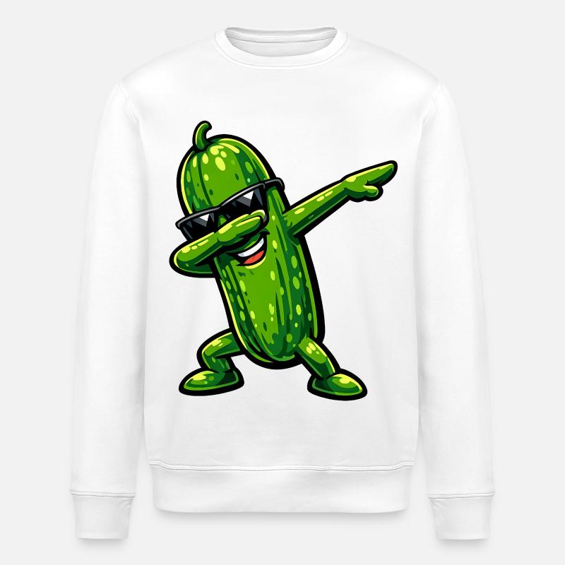 Tamponnement du concombre - Sweat bio ROLLER Stanley/Stella Unisexe - blanc