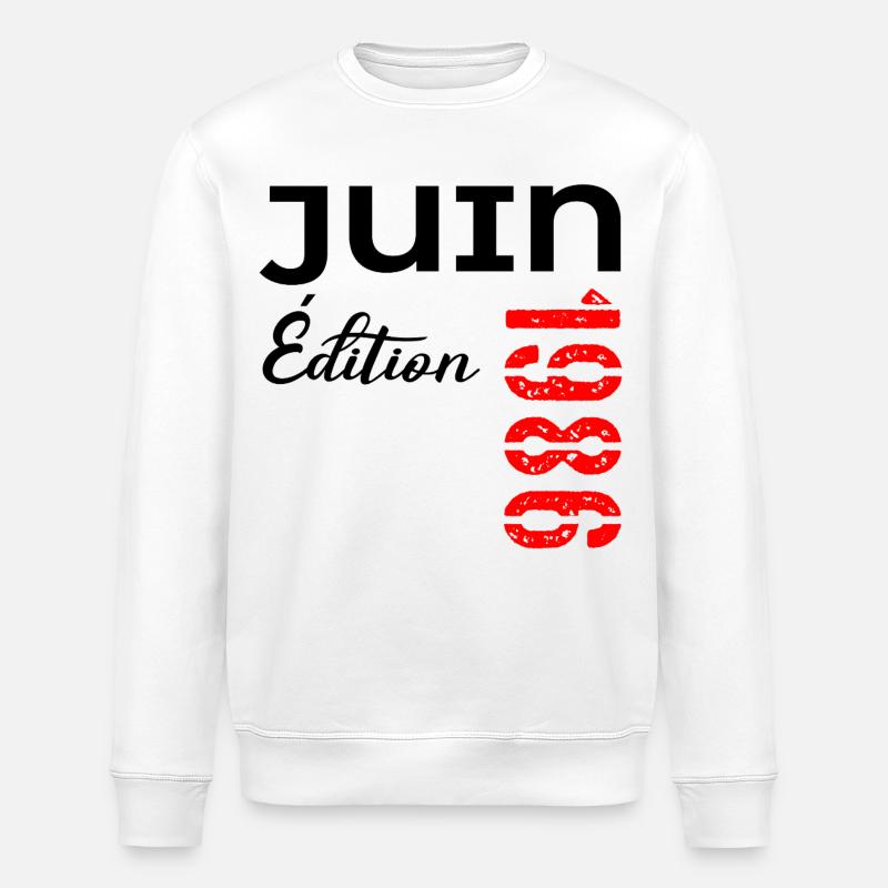 Juin 1986 - 40e anniversaire - Sweat bio ROLLER Stanley/Stella Unisexe - blanc