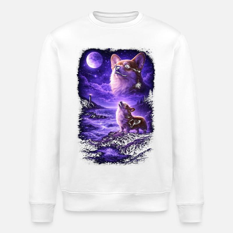 Hund Mama Hund Papa - Stanley/Stella Unisex Bio-Sweatshirt ROLLER - Weiß