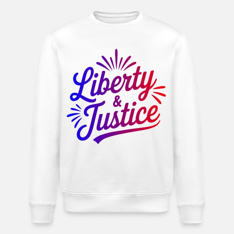 Liberté & Justice Imprimé - Sweat bio ROLLER Stanley/Stella Unisexe - blanc